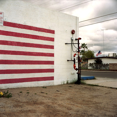 Nick Hermanns: Red Stripes On A Wall / Yuma, Arizona